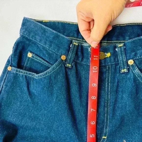 NWT Vintage Lee Highrise “Mom” Marilyn Monroe Handpainted Retro Jeans Size 30/34 - Picture 13 of 15
